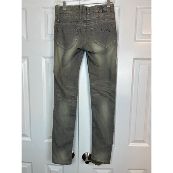 Rare Z. Cavaricci Jeans Y2K 90's Grunge Low Rise Faded Gray Jeans Feather 26 - Picture 3 of 11